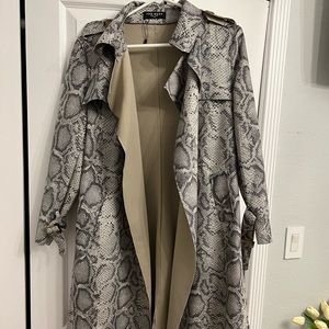 Snake print coat